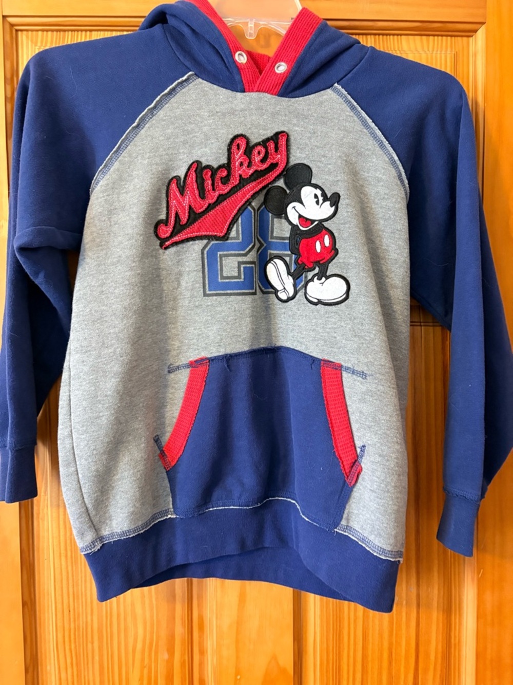 Disney Red/Blue and Gray Kids Snap-Front Hoodie